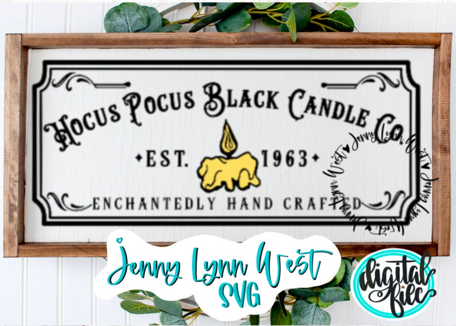 Hocus Pocus Black Candle Co Halloween Black Candle SVG DXF PNG