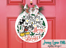 Load image into Gallery viewer, Mickey Mouse Christmas Days be Merry Bright SVG DXF PNG
