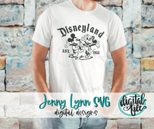 Load image into Gallery viewer, Disneyland Mickey and Minnie 1955 SVG DXF PNG
