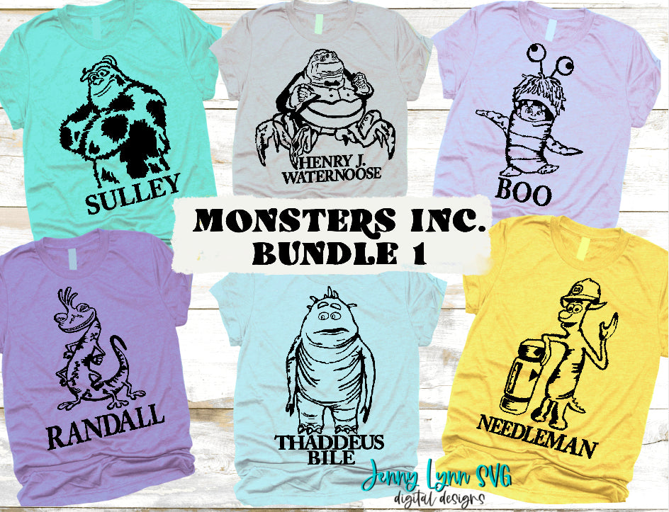 Monsters Inc Bundle 1 SVG DXF PNG