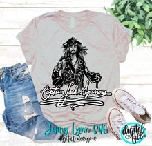 Load image into Gallery viewer, Johnny Depp Jack Sparrow Pirates of Caribbean SVG DXF PNG
