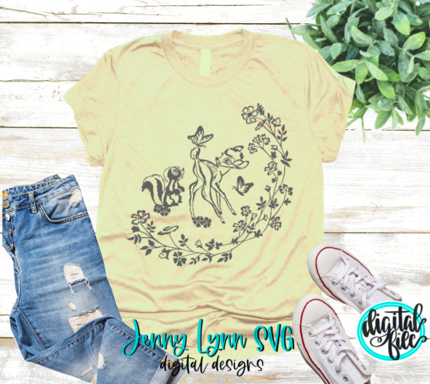 Bambi FLower Wild Flowers  Sketch SVG DXF PNG