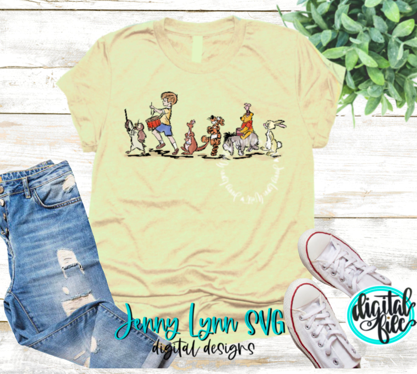 Winnie the Pooh PNG Hundred Acre Woods Honey Shirt SUBLIMATION PNG ONLY