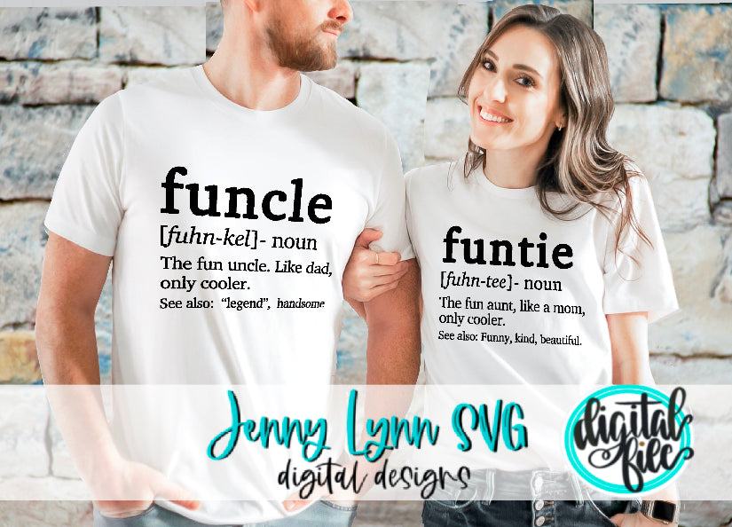 Aunt Uncle Funtie Auntie Funcle SVG DXF PNG