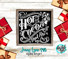Load image into Gallery viewer, Hot Cocoa Chocolate Sign Minnie Mouse Christmas Sign SVG DXF PNG
