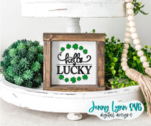 Load image into Gallery viewer, St Patricks Day Hello Lucky Mickey SVG
