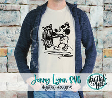 Load image into Gallery viewer, Steamboat Willie Mickey Mouse SVG PNG DXF
