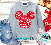 Load image into Gallery viewer, Most Wonderful Time to Wear Ears Christmas SVG DXF PNG
