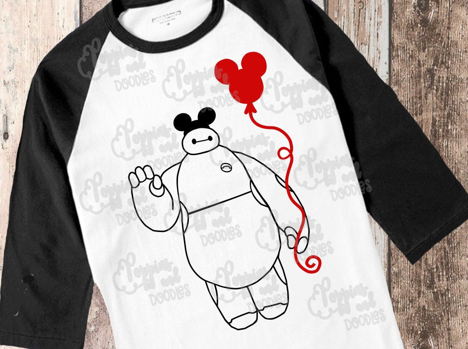 Baymax Mickey Mouse Balloon SVG DXF PNG