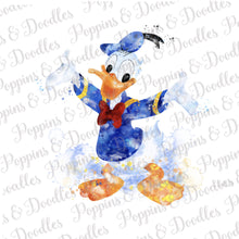 Load image into Gallery viewer, Donald Duck Watercolor Print Disney Donald Duck Art Print
