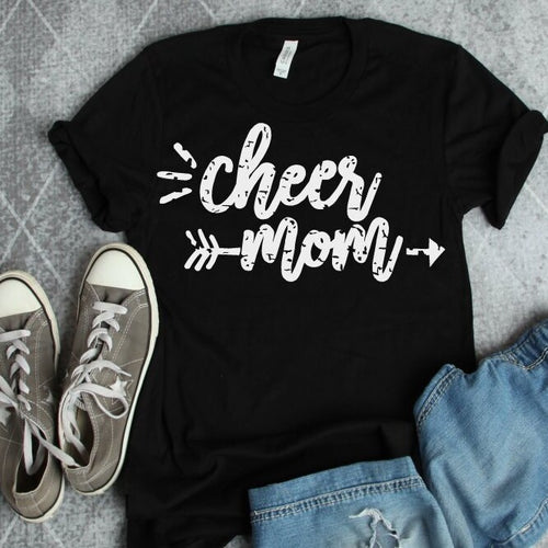 Cheer Mom SVG Cheerleading Mom Digital Download Grunge Printable Tshirt DXF Cut file  Iron on Transfer Clipart Silhouette Cricut
