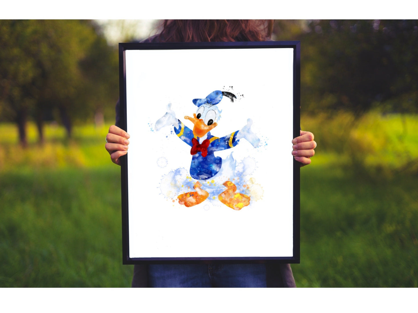 Donald Duck Watercolor Print Disney Donald Duck Art Print