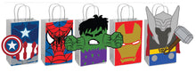 Load image into Gallery viewer, Avengers Party Favor Bags Printable PNG Superhero Marvel Favor Bags Hulk Iron Man Thor Spiderman Captain America Birthday 5 Party Bags Print
