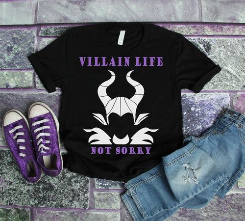 Maleficent DisneySVG Villain Shirt Halloween Shirt Maleficent Shirt SVG Printable Iron on Silhouette Cricut  Villain Life- Not Sorry