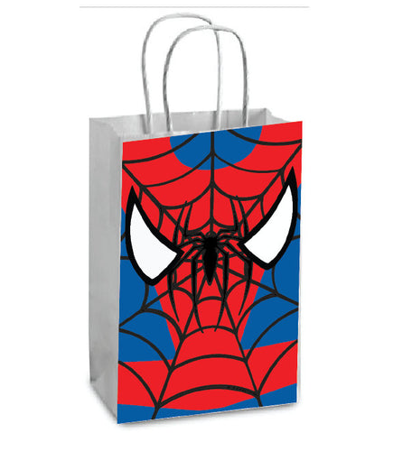Spiderman Party Favor Bags Printable PNG Avengers Marvel Favor Bags Spiderman Birthday Favor Loot Bags Party Bags Easy