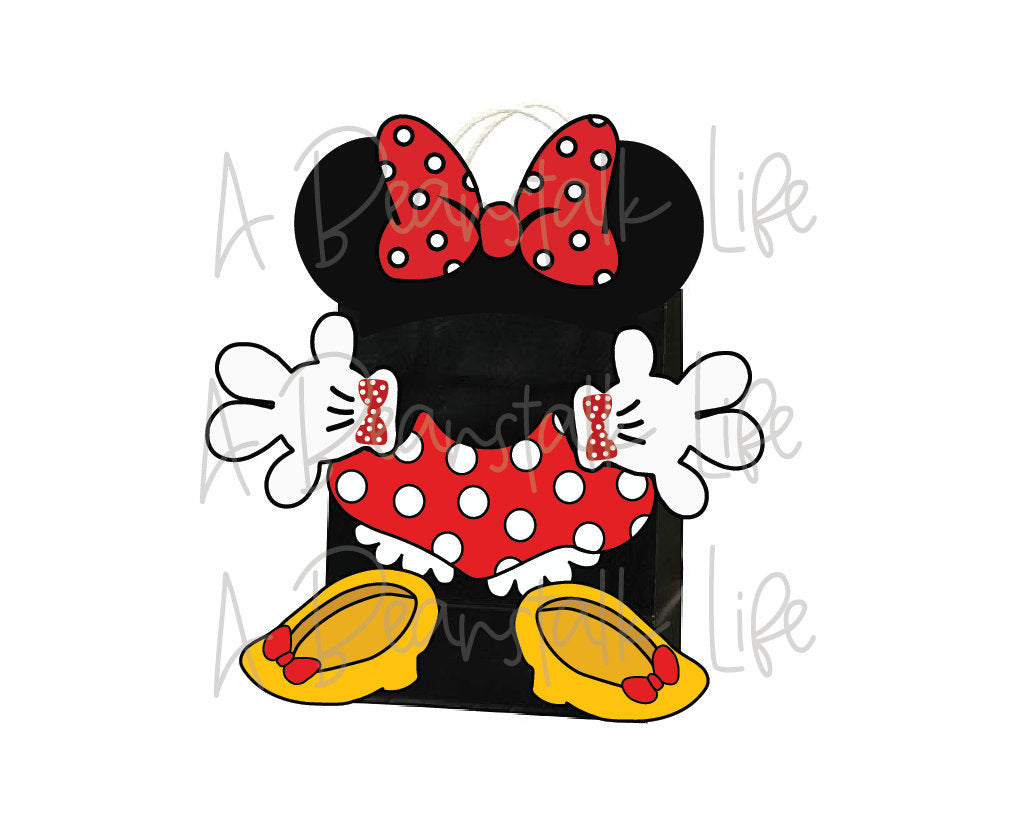 Minnie Party Favor Bags Printable PNG Disney Minnie Mouse Favor Bags PNG