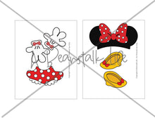 Load image into Gallery viewer, Mickey and Minnie Party Favor Bags Pink Printable PNG Mickey Minnie Favor Bags Birthday Print Cut DIY Favor Bags Party Printables
