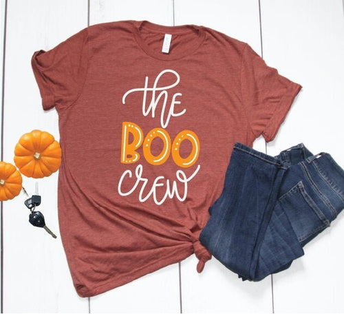 Halloween SVG The Boo Crew Hand Lettered Cut File Halloween Digital Download SHiRT Printable Cut file Clipart Cricut Silhouette SVG Iron On
