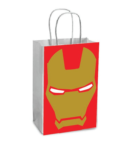 Iron Man Party Favor Bags Printable PNG Avengers Marvel Favor Bags Iron man Birthday Favor Loot Bags Party Bags Easy Jenny Lynn West SVG