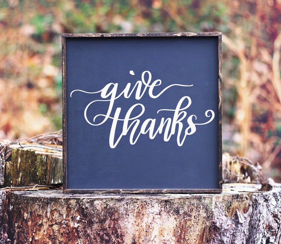 Give Thanks Thanksgiving Fall SVG DXF PNG