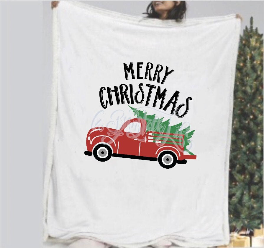 Christmas SVG Merry Christmas Vintage Red Truck SVG PNG DXF
