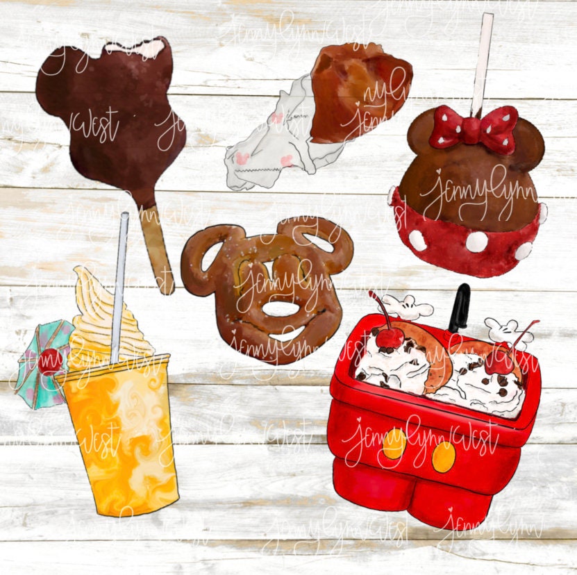 Disney Park Food PNG Disney Watercolor PNG