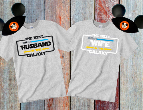 Star Wars Best Husband Best Wife in Galaxy Star Wars Galaxy Edge Couples Shirts Digital File Cricut Disneyland Couple Shirts svg dxf png