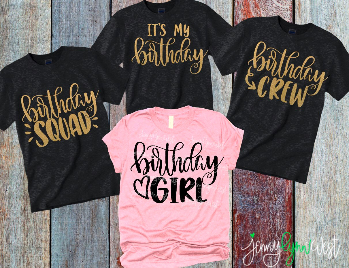 Birthday Girl Bundle SVG Birthday Party Birthday Crew SVG DXF PNG