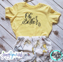 Load image into Gallery viewer, Winnie the Pooh SVG Oh Bother Shirt Hand Lettered Clipart Silhouette Download Disneysvg Digital File Cricut Cut file PNG DXF
