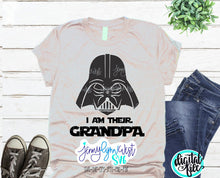 Load image into Gallery viewer, Starwars SVG I am Their Grandpa Darth Vader File for Cutting Machines Silhouette Cricut Family Shirts Digital Design
