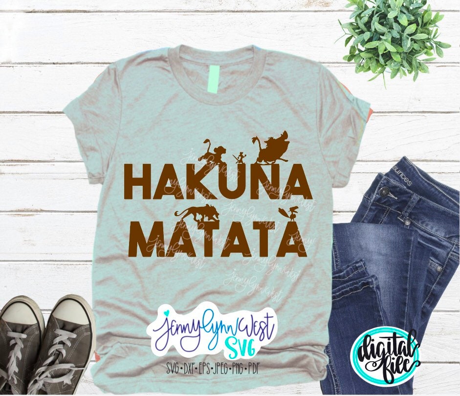 Hakuna Matata Lion King SVG DXF PNG