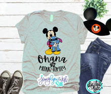 Load image into Gallery viewer, Ohana Means Family Stitch SVG Mickey and Stitch Shirt SVG shirt Download Iron On Silhouette Cricut Cut file DXF Png
