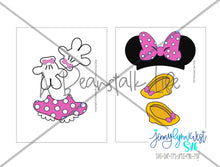 Load image into Gallery viewer, Mickey and Minnie Party Favor Bags Pink Printable PNG

