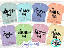 Load image into Gallery viewer, Family Shirts The One SVG Personality Birthday Girlfriends Sorority Reunion Cricut Iron On Printable Png Digital Cut File BUNDLE 22 Designs
