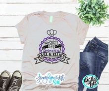 Load image into Gallery viewer, Carl and Ellie Shirt Up SVG World Park Shirt Grape Soda Cut File Iron On Shirt Carl and Ellie Travel Shirt Screenprint PNG Cut File SVG

