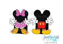 Load image into Gallery viewer, Mickey and Minnie Party Favor Bags Pink Printable PNG Mickey Minnie Favor Bags Birthday Print Cut DIY Favor Bags Party Printables
