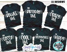 Load image into Gallery viewer, Family Shirts The One Personality Birthday Bundle SVG DXF PNG
