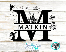 Load image into Gallery viewer, Disney Monogram Alphabet Castle Mickey Mouse Tinker Bell SVG DXF PNG
