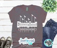 Load image into Gallery viewer, Disneyland Sign SVG Happiest Place On Earth Disneyland Sign Cut File Cricut SVG DXF Png Iron On Cut File Sign Svg
