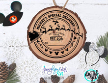 Load image into Gallery viewer, Disney Christmas Mickey’s Special Delivery Mickey Santa Tags SVG DXF PNG
