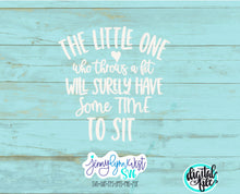 Load image into Gallery viewer, Time Out SVG Little One SVG Time Out Sign Cute Digital Download Cut file Clipart Transfer Silhouette Cricut Kids Svg Png Time Out Bench
