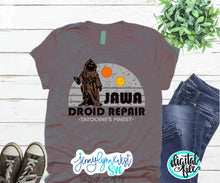 Load image into Gallery viewer, StarWars SVG Shirt Jawa Droid Iron On Cricut Sublimation Digital Shirt Cut File Silhouette StarWars Galaxy Edge SVG PNG
