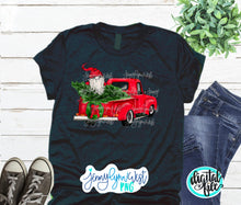 Load image into Gallery viewer, Christmas PNG Gnome Tree Red Pickup Truck Farmhouse PNG
