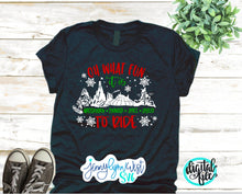 Load image into Gallery viewer, Disneyland Christmas SVG Oh What Fun It is To Ride Disneyland Christmas Family Vacation Shirts SVG Silhouette Cricut Cut File Iron On File
