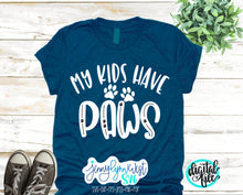 Load image into Gallery viewer, Dog SVG My Kids Have Paws SVG DXF PNG
