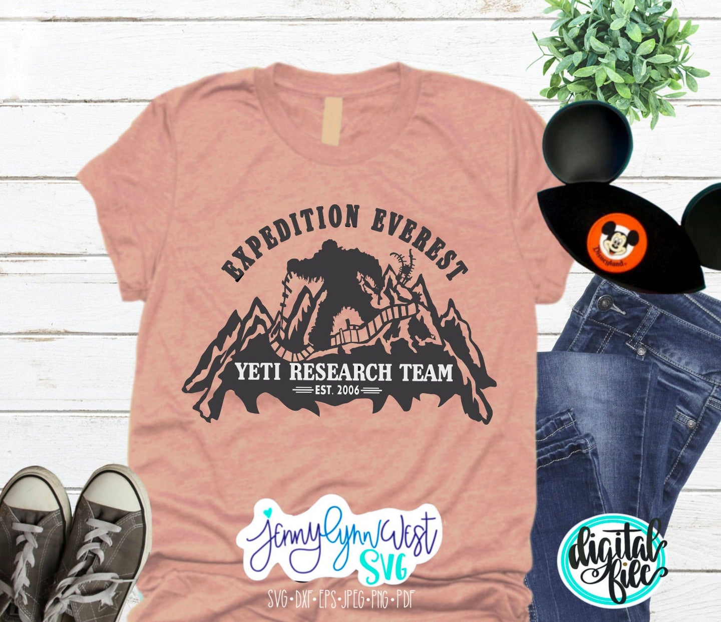 Expedition Everest Disneyworld Ride Yeti Research Team SVG PNG DXF