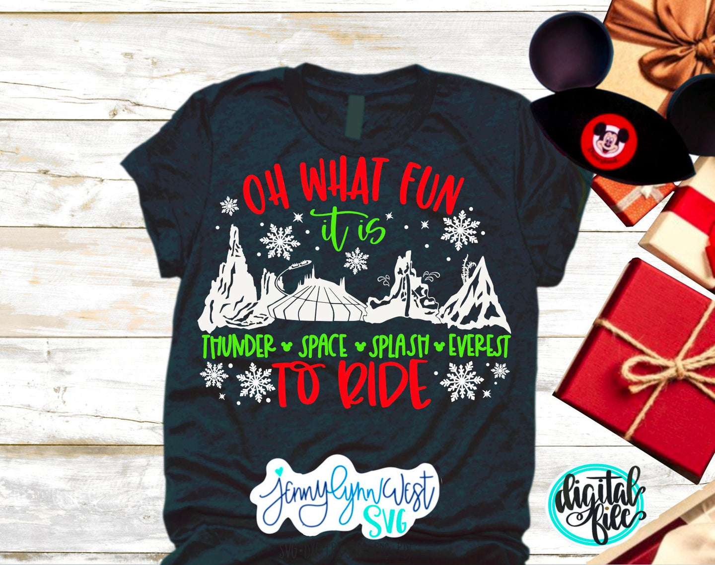 Disney Christmas Oh What Fun It is To Ride SVG DXF PNG