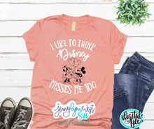 Load image into Gallery viewer, I like to Think Misses Me Too Digital File Cut File Disneyland Disneyworld Park Laser Cut File Silhouette Cricut Shirt Sublimation PNG
