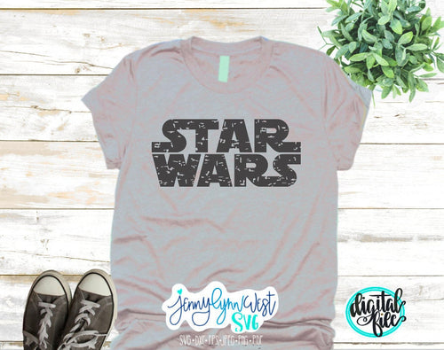 StarWars SVG Shirt StarWars Distressed Jedi Iron On Cricut Printable Digital Shirt Cut File Silhouette StarWars Galaxy Edge SVG