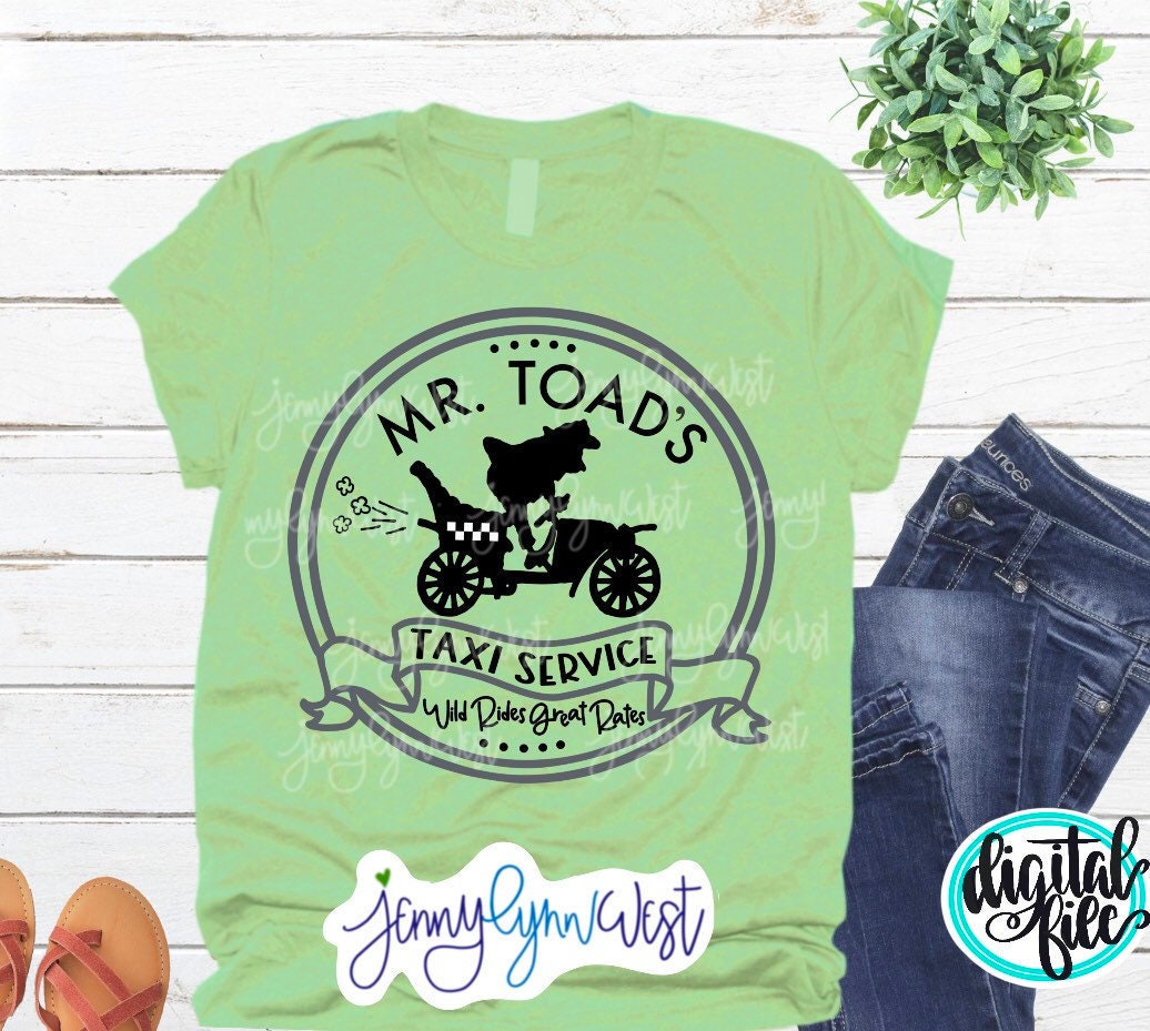 Mr. Toad's Taxi Service SVG Disneyland Park Shirt Digital File DXF Cut File Silhouette Cricut Iron On Mr TOAD'S Wild Ride Shirt Cut File